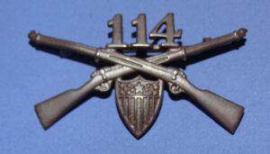 WWI Officer's 114th Infantry Adjutant General Collar Insignia