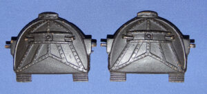 Pair First Style WWI Tank Corps Officer's Collar Insignia