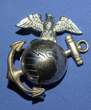 WWII USMC Officer's EG&A Sterling Collar Insignia by HH