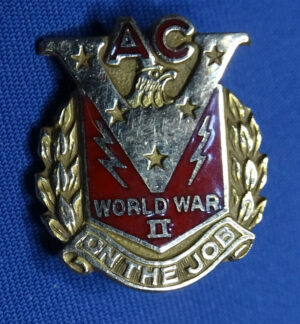 WWII AC Co On The Job Victory Lapel Pin