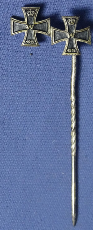 WWI German Double Iron Cross Stick Pin