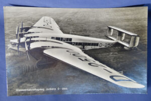 WWII German Junkers D - 2500 Airplane Photo Postcard