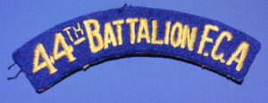 Irish 44th Battalion F.C.A. Shoulder Title