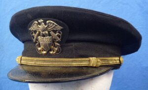 WWII U.S. Navy Officer Visor Cap from "Submarine Base Pearl Harbor"