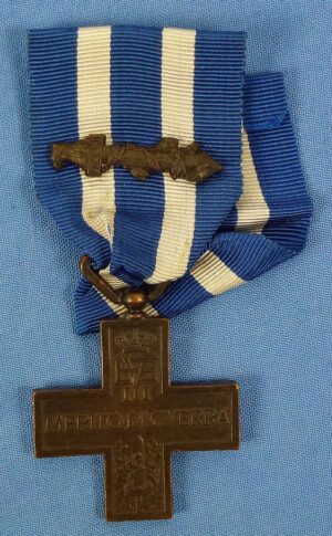 Italian WWI War Merit Cross with Valor Device