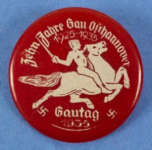 1935 Celluloid Tinnie Commemorating 10 Years Of District Osthannover