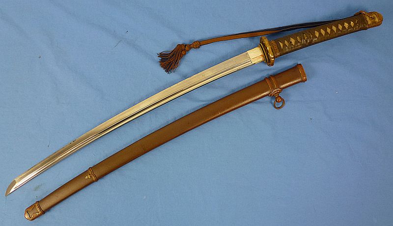 WWII Shin Gunto Army Officer Sword with Company Commander Tassel - Image 3