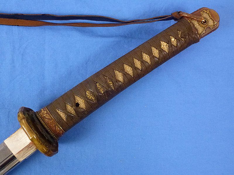 WWII Shin Gunto Army Officer Sword with Company Commander Tassel - Image 6