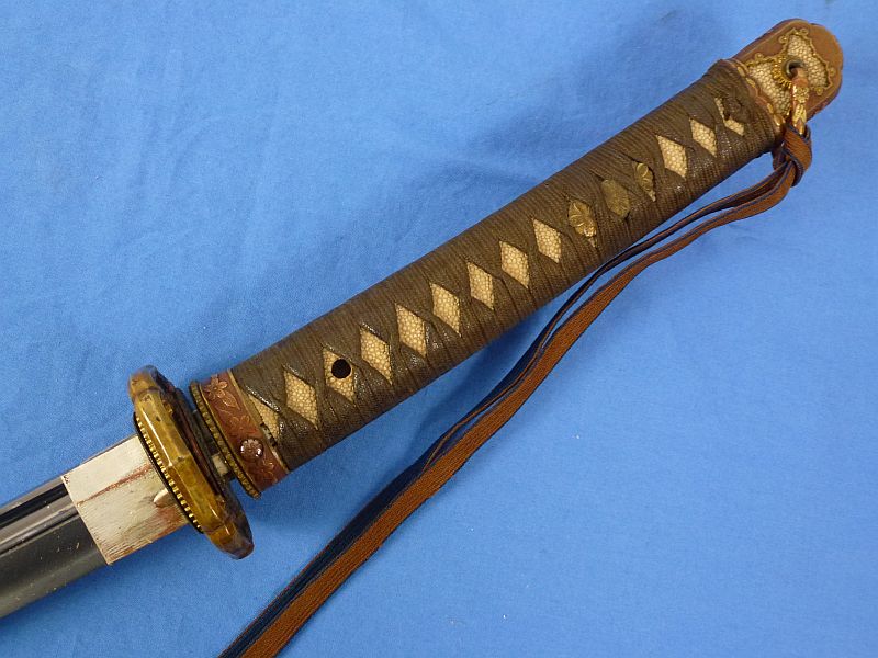 WWII Shin Gunto Army Officer Sword with Company Commander Tassel - Image 7