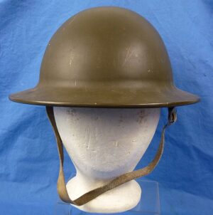 WWII US Civil Defense Helmet in Olive Green - McDonald Co Los Angeles