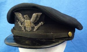 Named WWII U.S. Navy Submarine Service Technical Advisor Officer Visor Cap