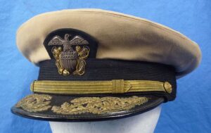 The Visor Cap of U.S. Navy Vice Admiral and Navy Cross Recipient Clark H. Woodward