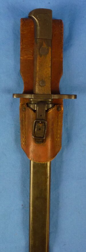 WWII Japanese Arisaka Rifle Bayonet with Rubberized Canvas Frog