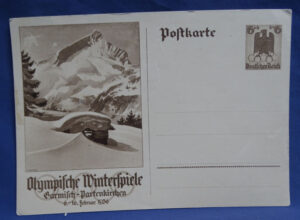 WWII German 1936 Olympics Postcard
