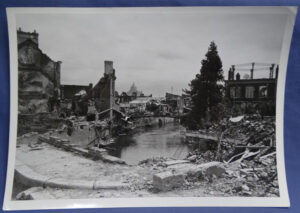 WWII German Press Photo 5 x 7" Destroyed Buildings July 1944