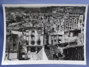 WWII German Press Photo 5 x 7" Destroyed Buildings Aug 1944
