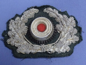 WWII German Army Visor Hat Bullion Wreath & Cockade