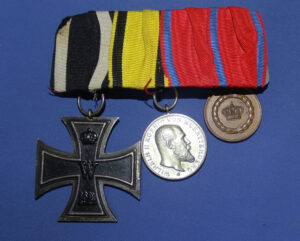 WWI Wurtemberg Three Award Medal Bar