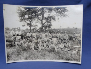 WWII Japanese Group Photo Troops In Field 4-1/4 x 6"