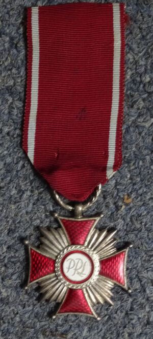 Polish Silver Cross Of Merit Medal