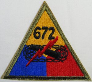 672nd Tank Battalion Patch