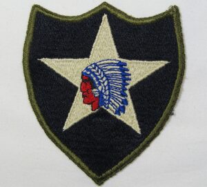 2nd Infantry Division OD Border Whiteback Patch