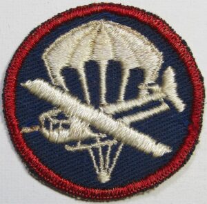 WWII Airborne Paratrooper Glider Cap Patch on Twill