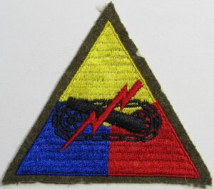 WWII Armored Forces Patch on Wool
