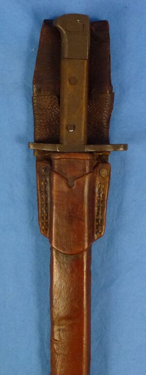 Arisaka Rifle Bayonet with Rubberized Canvas Scabbard and Frog