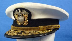 Visor Cap of Rear Admiral and WWII Submarine Commander and Navy Cross Recipient Edward Stephan