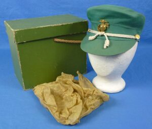 Boxed and Named U.S. Marine Corps Woman’s EM/NCO Summer Service Cap with Rain Cover