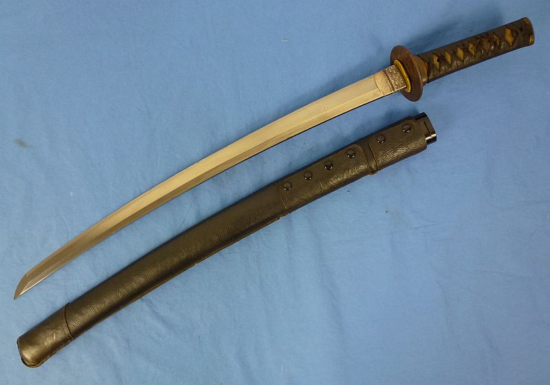 Japanese Wakizashi in Leather Combat Cover for Tank or Aviation Officers - Image 2