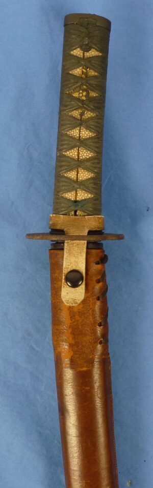 Japanese Wakizashi in Leather Combat Cover for Tank or Aviation Officers