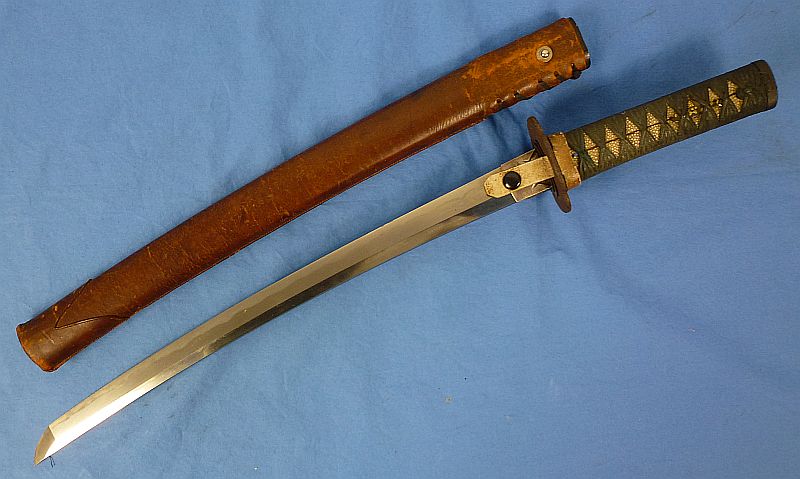 Japanese Wakizashi in Leather Combat Cover for Tank or Aviation Officers - Image 2