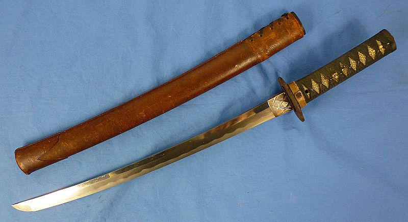 Japanese Wakizashi in Leather Combat Cover for Tank or Aviation Officers - Image 3