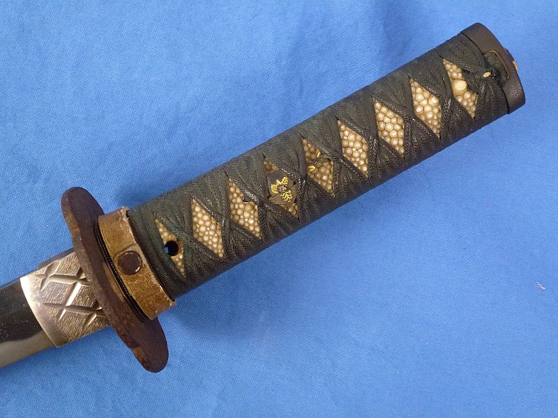 Japanese Wakizashi in Leather Combat Cover for Tank or Aviation Officers - Image 8