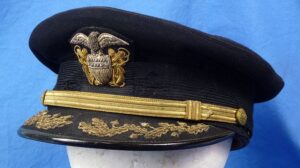 WWII Senior U.S. Navy Officer Visor Cap