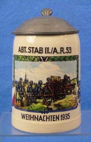 Named Army Artillery Regiment 35 Christmas 1935 Stein