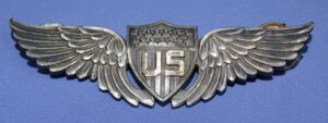 WWI US Air Service 3-1/4 inch Pilot Wing