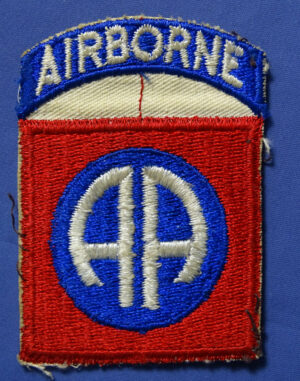 WWII 82nd Airborne Division On Khaki Patch