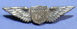 WWI U.S. Air Service Sterling 1" Pilot's Wing