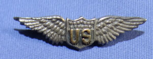 WWI U.S. Air Service 1" Sterling Pilot's Wing