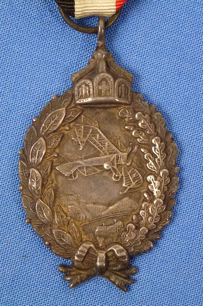 Imperial Prussian .800 Silver Pilot Badge Pendant - Image 2
