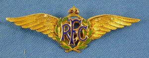Presentation WWI British Royal Flying Corps Sweetheart Wing in 10 Karat Gold