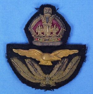 WWII British Royal Air Force Officer Cap Badge