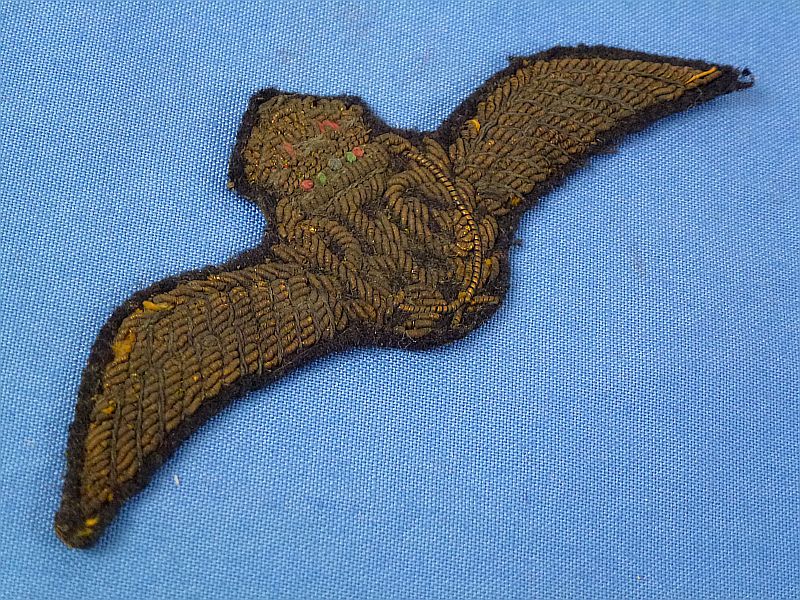 WWI British Royal Flying Corps Bullion Pilot Wing - Image 2