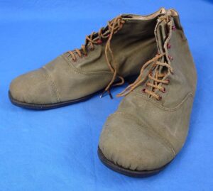 WWII Japanese Army Officer Canvas Tropical Ankle Boots