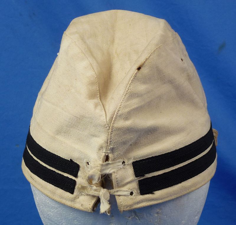 WWII Japanese Navy Officer White Field Cap - Image 4