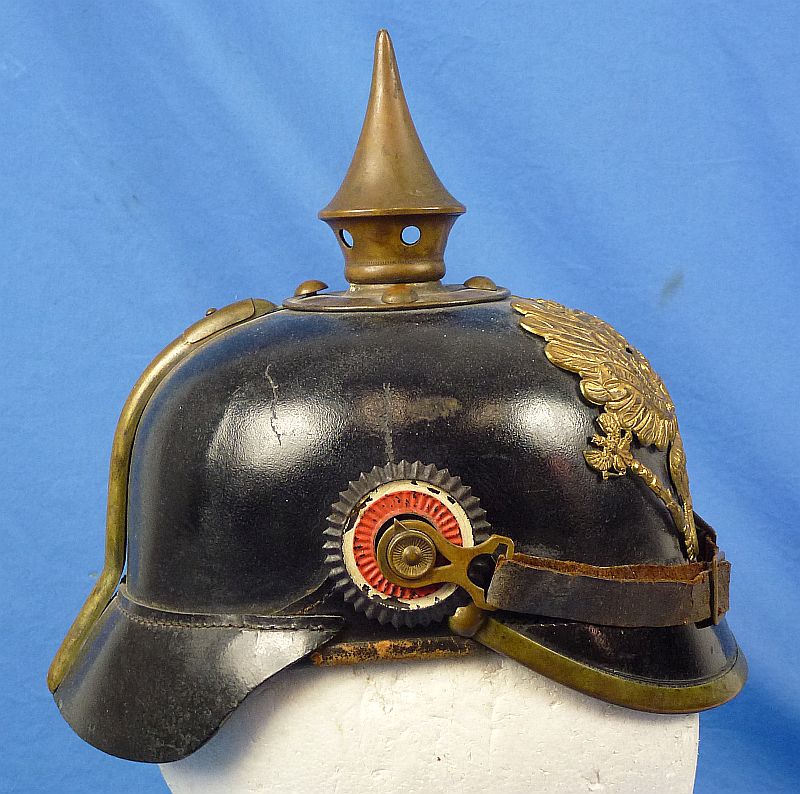 Unit Marked Imperial Prussian EM/NCO Pickelhaube - Image 3