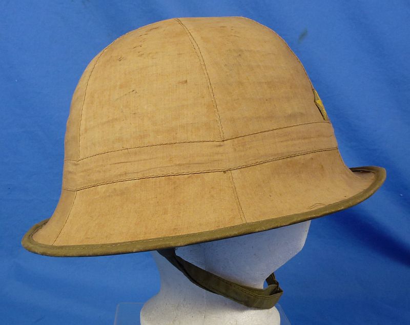 1943 Dated Japanese Army Sun Helmet -Woven Green Straw Version - Image 2